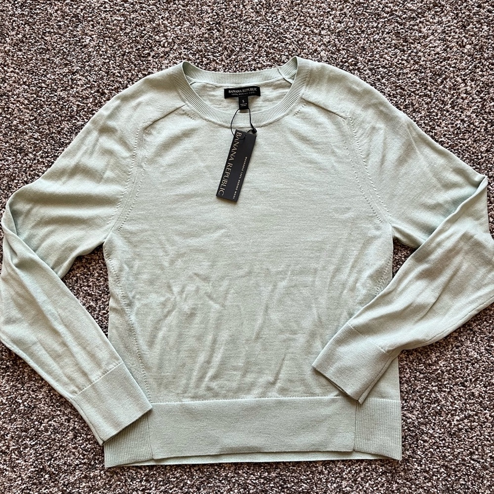 Banana Republic Mint Merino Wool Top